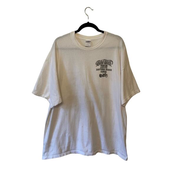 Bike Week 2XL 2010 Gildan short sleeve t-shirt motorcycle biker white tropical - Picture 1 of 9